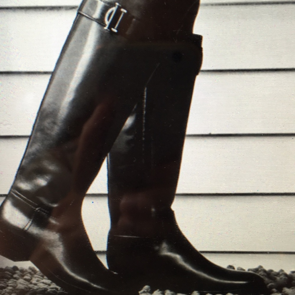 Tory Burch classic black leather boots - Picture 2 of 6